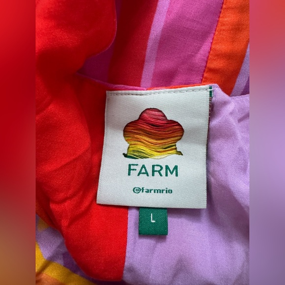 Farm Rio Mixed Print Scarf Mini Wrap Dress. Large - Picture 7 of 9